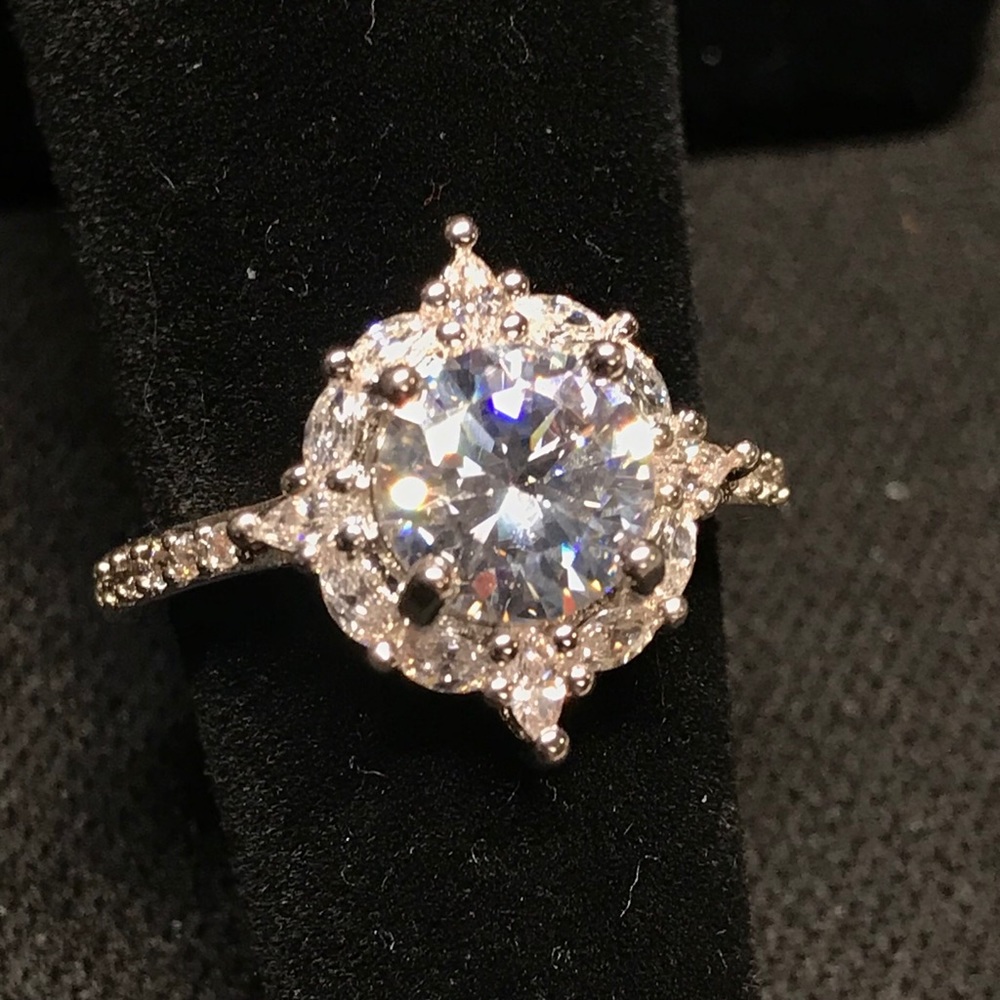 **SOLD** Size 6, “Diamond” Sterling Silver Ring